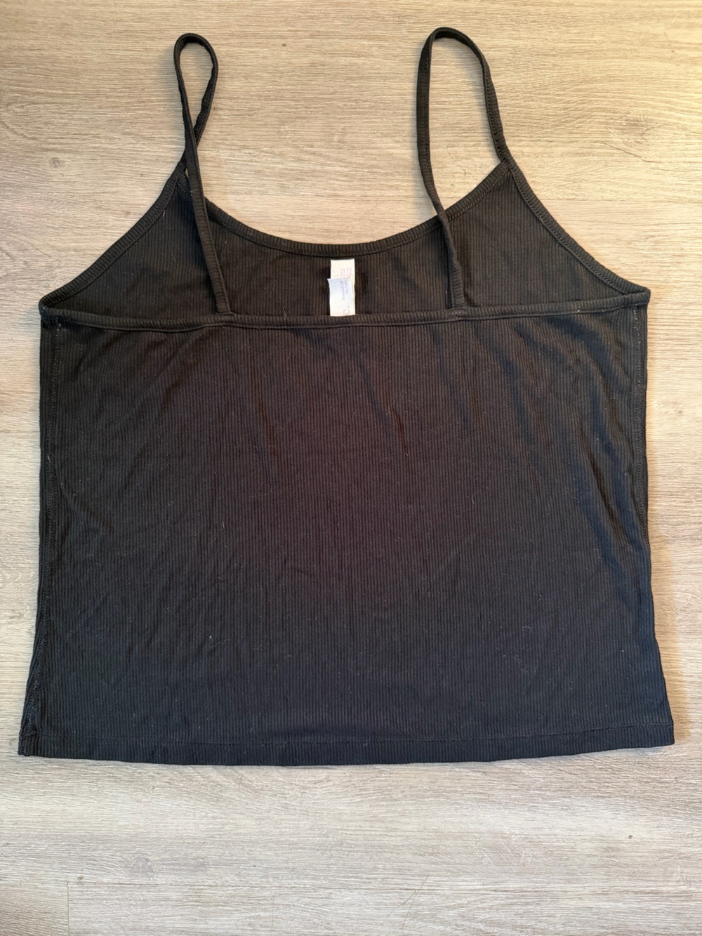 stars above Black Ribbed Cami Tank